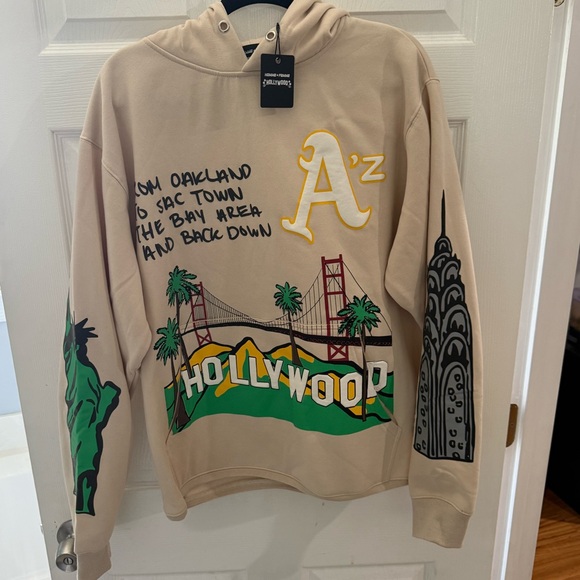 Homme Femme Cali Other - CALI TO NYC HOODIE CREAM XL